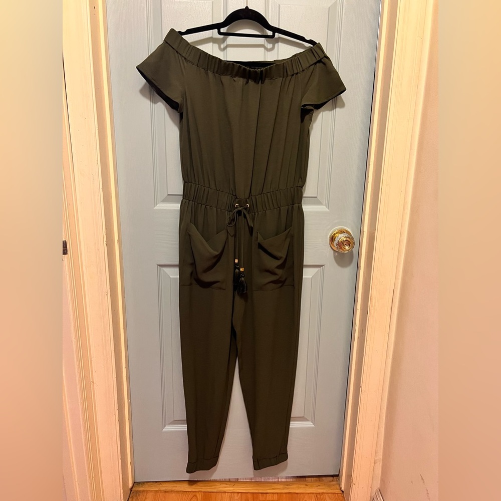Michael Kors Off-Shoulder Jumpsuit Sz S